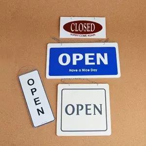 고품질 OPEN/CLOSED 오픈클로즈 양면 사인걸이 포멕스 가로형 안내판 표지판 아크릴안내판 푯말 WFO4D6B