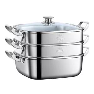 스텐찜솥 미니찜기 스테인레스 만두 사각 미니 찜기 다층 밥솥
