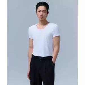 MUSINSA STANDARD [쿨탠다드] 스쿱 넥 언더셔츠 [화이트]