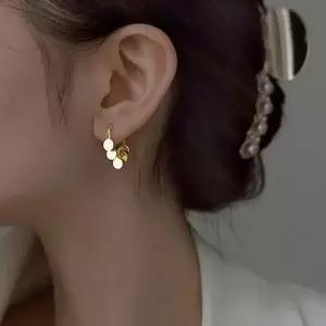 [하프클럽/]골드 드림캐처 원터치 미니 탬버린 데일리 귀걸이