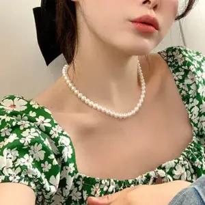 [하프클럽/]사랑스러운 캐주얼 진주 레이어드 목걸이 데이트 포인트 쥬얼리
