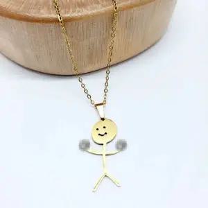 [하프클럽/]유쾌한 졸라맨 팬던트 목걸이 우정 선물 골드 체인