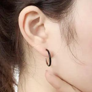 [하프클럽/]925 실버 백금 도금 시크 블랙 메탈 반지