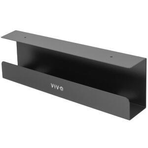 VIVO 책상 아래 케이블 관리 트레이 17인치 멀티탭 홀더 코드 정리함 블랙