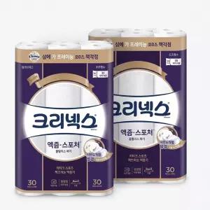 크리넥스 데코&소프트 3겹 화장지 40m x 30롤 x 2