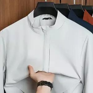 호크아이 남사친 가을 캐주얼 데일리룩 점퍼 야상사파리 긴팔 야상 일반 커플 솔리드 차이나 트레이닝 KUK3