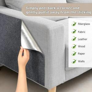Trimmable 고양이 Scratcher 소파 수호자 패드 보드 보호 자체 접착 카펫 DIY 스크래치 매트