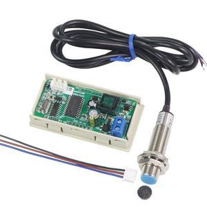 AC 110V-230V DC 8-24V 디지털 LCD 타코미터 RPM 모터 속도계(홀 근접 스위치 센서 포함) NPN