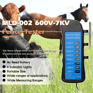 MLD-002 600V-7KV 울타리 테스터 홈 가든 말 가축 전기 전압계 8 개의 표시 등이있는 배터리 필요 없음
