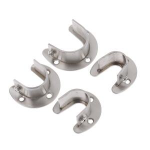 U모양 19/22/25/32mm 옷장 브래킷 스테인레스 스틸 막대 소켓 플랜지 홀더