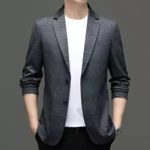 록쉬블몰 남성용 캐주얼 가을 정장 싱글 코트 재킷 HO3
