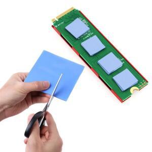 T8WC 100mmx100mmx0.5mm 1시트/100개 열 패드 GPU 방열판 냉각 전도성