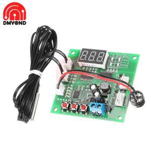 DC 12V 2 채널 4 와이어 선풍기 PWM 온도 컨트롤러  PC 전동 속도 NTC 10K 프로브 LED 디지털 온도조절기
