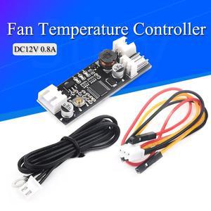 12V 0.8A DC PWM 2-3 단일 와이어 팬 온도 제어 속도 컨트롤러 섀시 컴퓨터 소음 감소 모듈 NTC B50K 3950