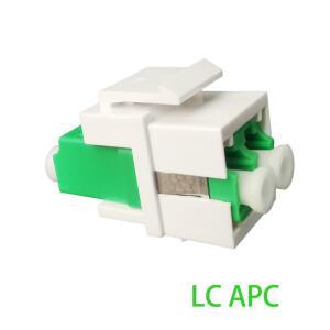 LC APC 이중 모드 LC/UPC 광섬유 키스톤 잭 다중 10GB F/F 벽면 패치 패널용 듀얼 흰색 커플러
