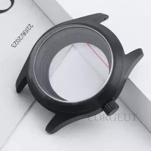 파일럿 NH35 36MM/39MM PVD 블랙 사파이어 크리스탈 다이버 브러시드 시계 케이스 PT5000 ETA 2824