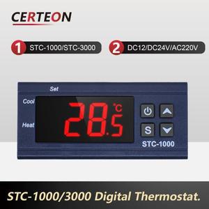 디지털 온도 조절기 STC-1000/3000 12V 24V 220V 인큐베이터 냉각 및 가열용 LED 디스플레이 릴레이 제어