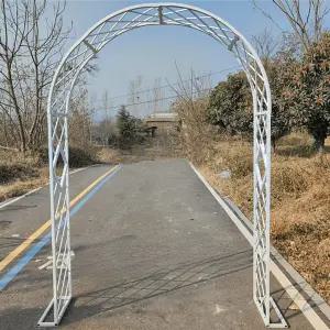 철제 아치문 지지대 스탠드 녹색 포도나무 울타리 그린 장미