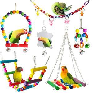 앵무새 장난감 ISE 케이지 액세서리 스윙 FINCHE 나무 BUDGIES 사다리 횃대 장난감 클라이밍 CONURES 잉꼬