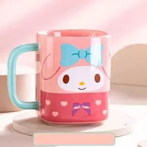 머그컵 이유식용품 산리오 투톤 사각 400ml