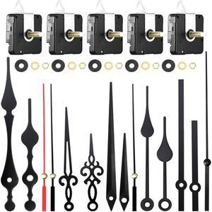HICARER 10팩 쿼츠 샤프트 시계 메커니즘 키트 교체 모터 5쌍 하이 5피스 작동 벽시계 수리 28MM DIY 무브먼트 부품 1인치 토크
