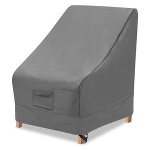 베일지 아웃도어 하이백 의자 커버, 방수 파티오 600D 헤비 듀티 안티 UV 잔디 가구 커버 - 35L x 28W 35인치 H, 회색