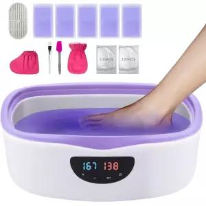 손발 용 KmaxShip 파라핀 왁스 머신 - 5 000ml 대용량 워머 3.85파운드 리필 보습 키트 핸드 213개 세트