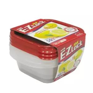 락앤락 이지 밀폐용기 3개 250mL 정사각 레드 반찬 밀폐용기