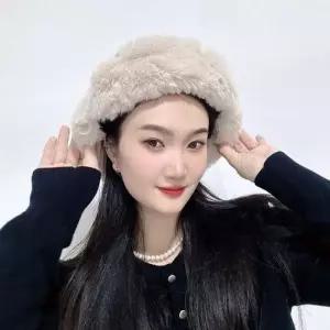 터프 레더 귀달이 군밤모자 블랙 털모자