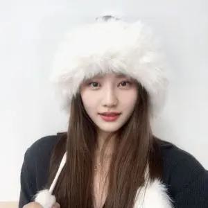 겨울 방울 모자 함박눈 보온털