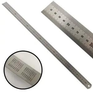 [하프클럽/]철판눈금자 직선철자 금속스케일 측정도구 600mm