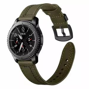 갤럭시워치 46mm 스웨이드 가죽 포인트 컬러 스티치 스마트워치 스트랩 시계
