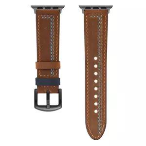 애플워치4 세대 40mm 44mm 스웨이드 가죽 포인트 컬러 스티치 스마트워치 스트