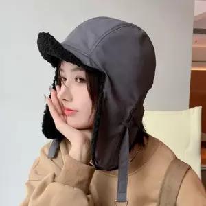 귀여운 20대 30대 여자 뽀글이 안감 귀달이 방한 모자