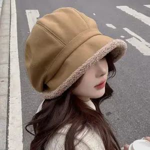 여자 방한 겨울 모자 뽀글이 안감 포인트 따뜻한 뉴스보이캡