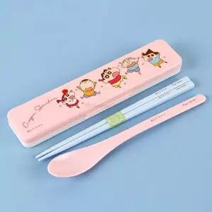 고품질 짱구는못말려 24 소음방지 수저 콤비 세트 18cm 사무용품 24 소음방지 WFM67DR