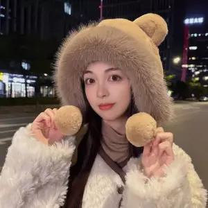 겨울 방한 털모자 귀모자 곰돌이귀 페이크퍼 방울모자