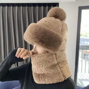 바라클라바 방울 털모자 넥워머 퍼 목