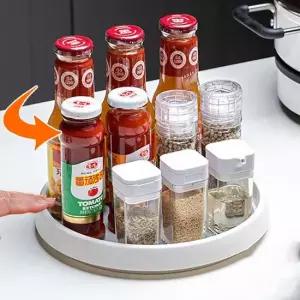 회전 선반 양념통 정리 다용도 수납트레이 회전트레이 다용도트레이 회전선반 양념통정리