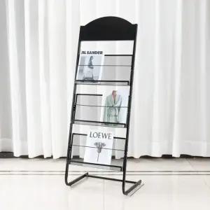 철제 잡지꽂이 책 진열대 신문선반 전시장 홍보 48cm 책진열대 신문선반 전시장 잡지대