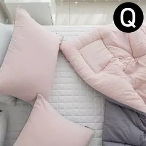 워싱 차렵이불 패드세트 퀸 Q 이불 핑크 패드 화이트 퀸이불패드세트 퀸이불패드셋트