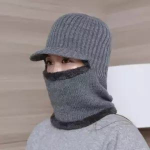 남녀공용 브리드 넥워머 털모자 그레이 여자넥워머
