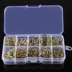126Pcs 5mm-14mm 호스 클램프 아연 도금 스프링 클립 보트 오토바이용 기어 연료 라인