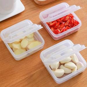냉장고 용 1PC 슬라이스 치즈 용기, 식품 플립 뚜껑이있는 투명 플라스틱 버터 블록 보관 상자