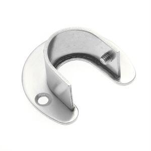 2pcs 옷장 브래킷 헤비 듀티 스테인레스 스틸로드 소켓 플랜지 홀더 끝 지원 19/22/25/32mm U 모양