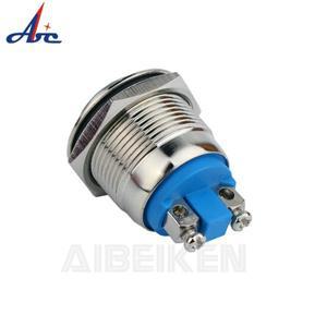 ABILKEEN 저렴한 가격 19MM 높은 둥근 머리 금속 푸시 버튼 스위치 1NO 2 핀 나사 고정 터미널이있는 순간