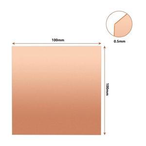 1pcs 순수 구리 시트 Thick0.25mm-8mm 금속 플레이트 100x100mm Cu 호일