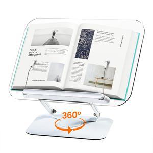 360도 조절 가능한 책꽂이 탄성 페이지 태블릿용 접이식 회전식 베이스