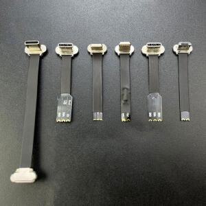 Type-C 마이크로USB 커넥터 FPC 2Pin W/저항기 R1  플랫 케이블 남성 충전 핸드폰용  와이어 연장