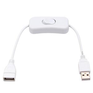 28cm USB 케이블 어댑터 남성 여성 연장 스위치 온/오프 LED 조명 전원  라인